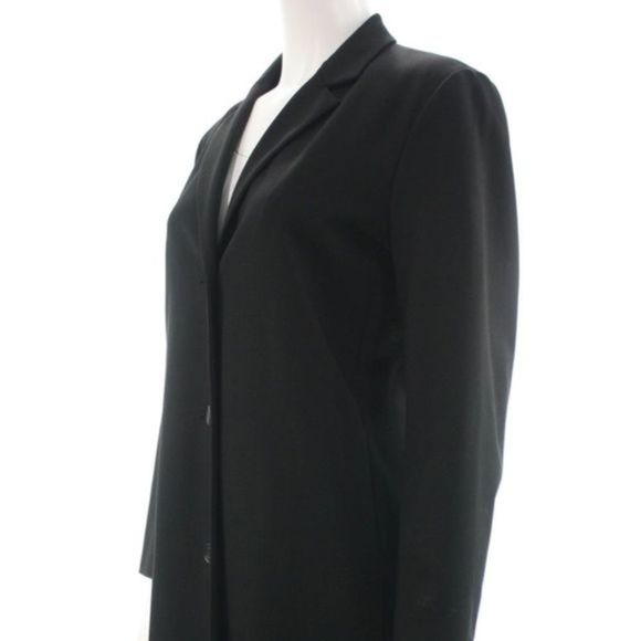 KORS MICHAEL KORS BLACK WOOL BLEND LONG COAT - Picture 4 of 5